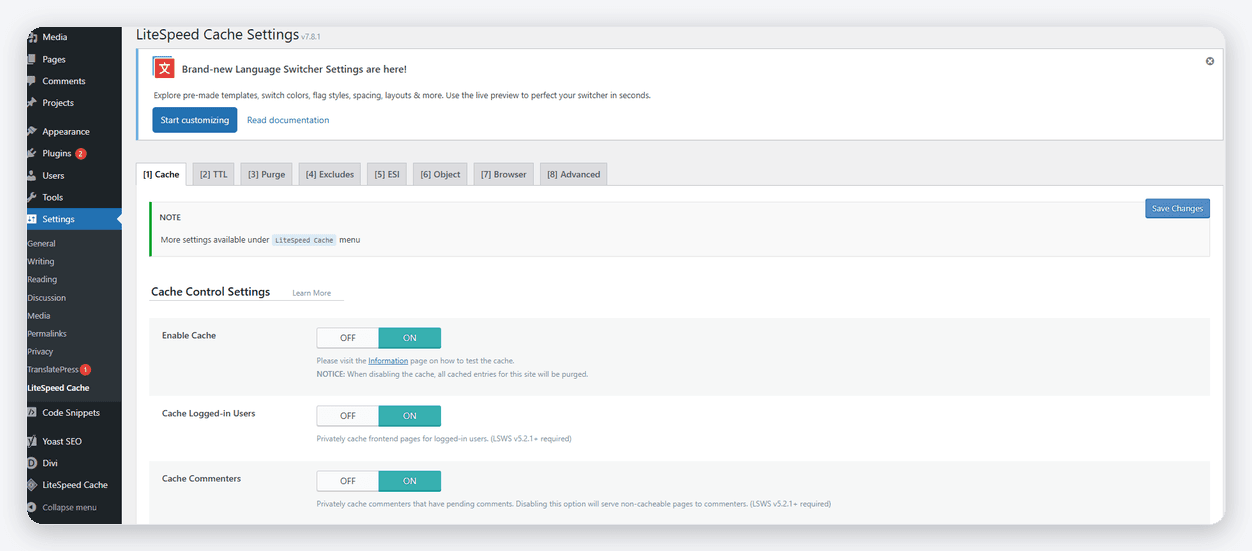 Optimizacija brzine WordPress sajta — LiteSpeed keširanje