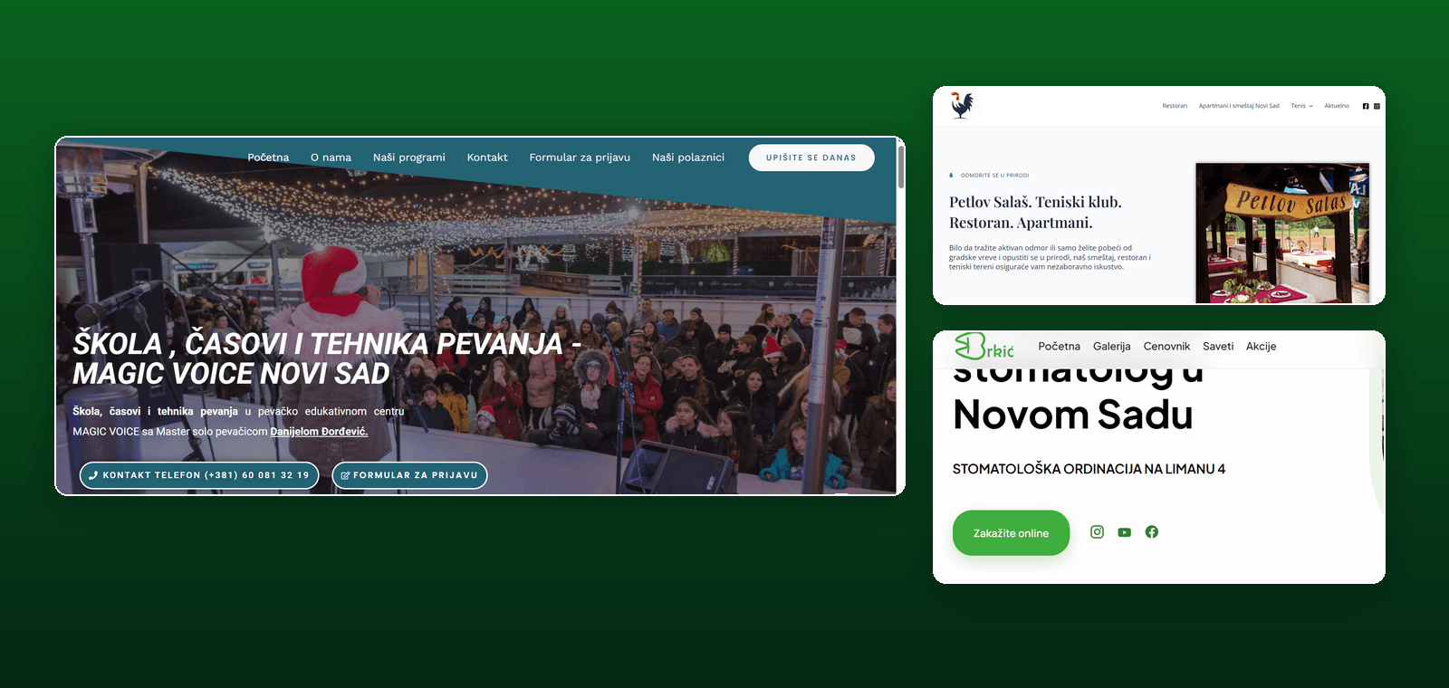Izrada web sajtova i web aplikacija — custom Laravel aplikacija, WordPress sajt i monitoring